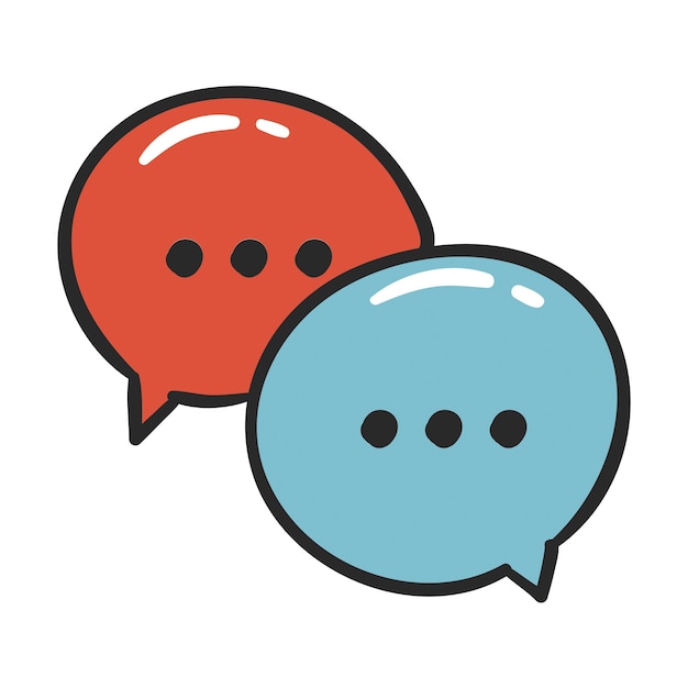 Social media sticker illustration isolated