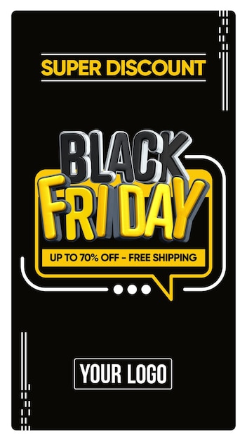 Free PSD social media stories black friday free shipping