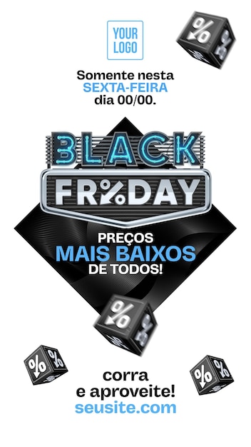 PSD gratuito storie sui social media con i prezzi più bassi di sempre del black friday