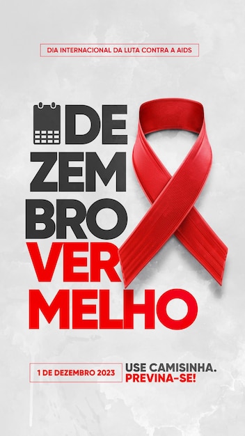 Free PSD social media stories international day of the fight against aids