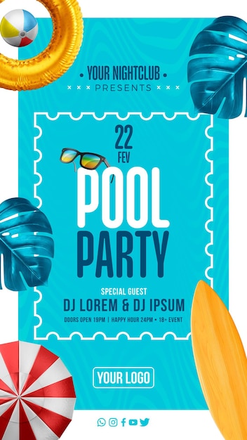 Pool party - Free birthday and party icons