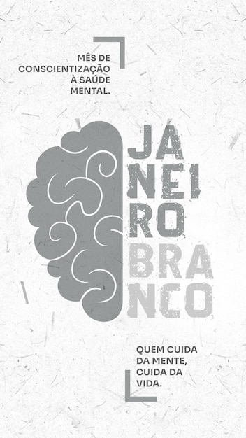 Social media stories white January mental health awareness month