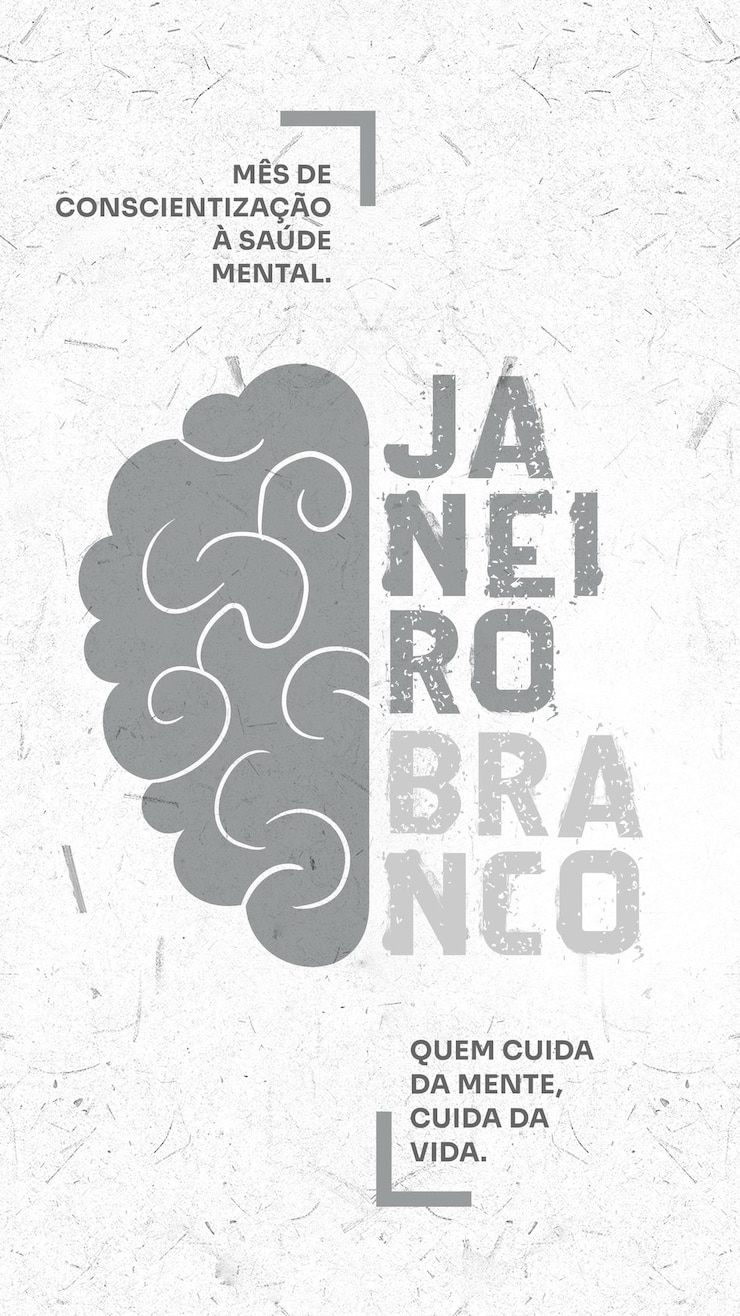 Social media stories white January mental health awareness month