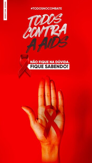 Social media stories world aids day everyone in the fight