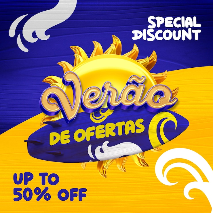 Free PSD social media summer of offers in brazil