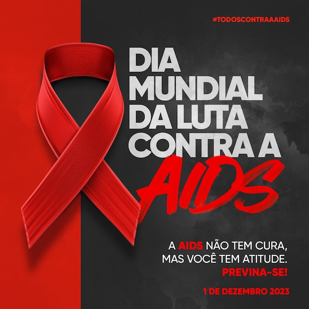 PSD gratuito feed modello social media giornata mondiale contro l'aids