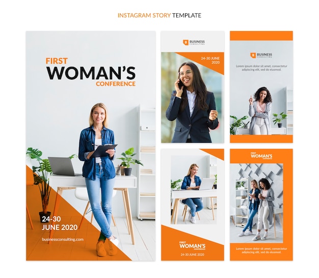 Social media template for instagram stories for business