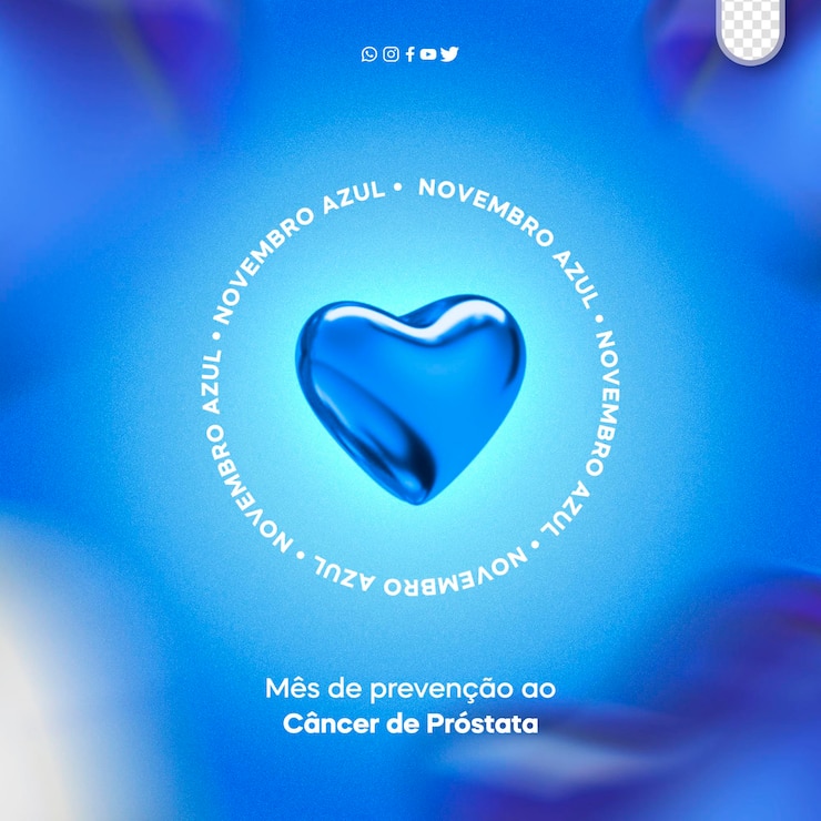 Free PSD social media template psd editable november blue month prostate cancer awareness