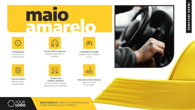 Social media template Yellow May Campaign tips