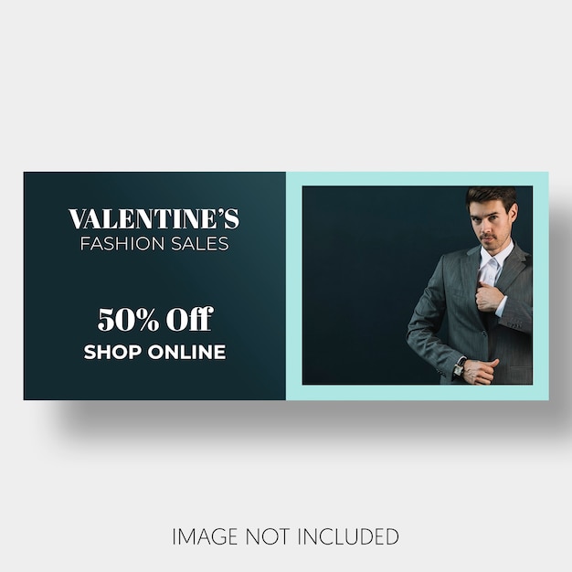 Free PSD social template sales valentine's day