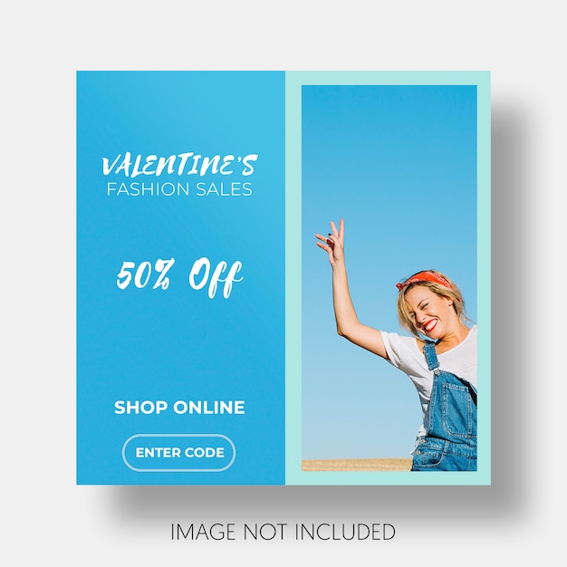 Social template sales valentine's day