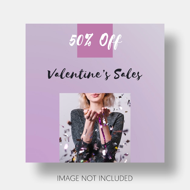 Social template sales valentine's day