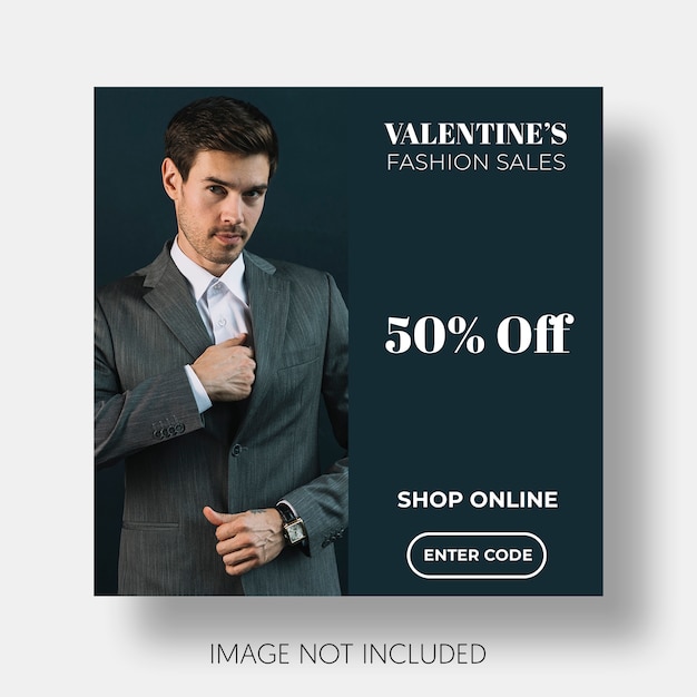 Social template sales valentine's day