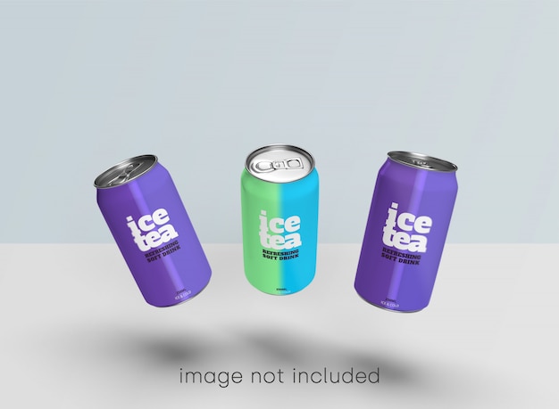 Soda can mockup psd collection