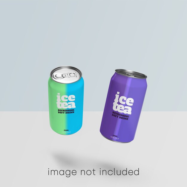 Soda can mockup Psd collection