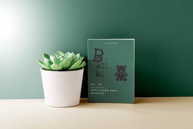 Soft Cover Book Mockup Scene