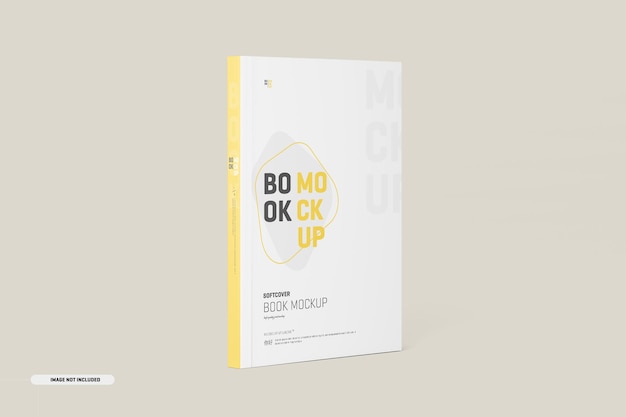 Softcover book cover mockup