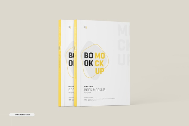 Softcover book covers mockup