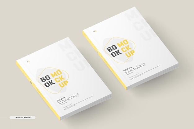 Softcover book covers mockup