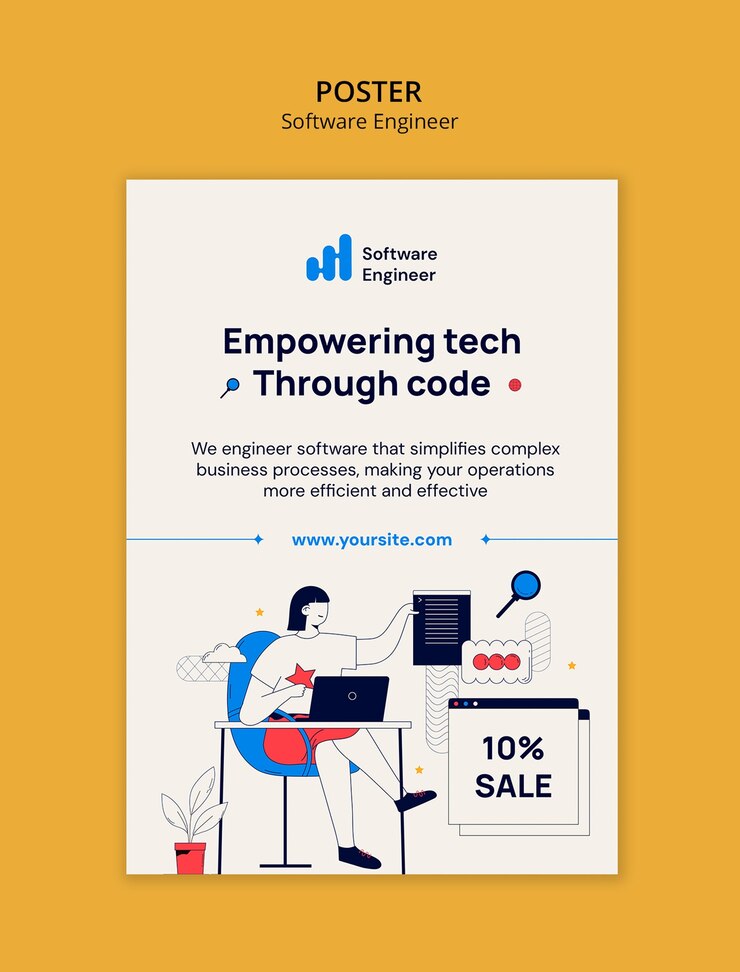 Free PSD software engineer job template