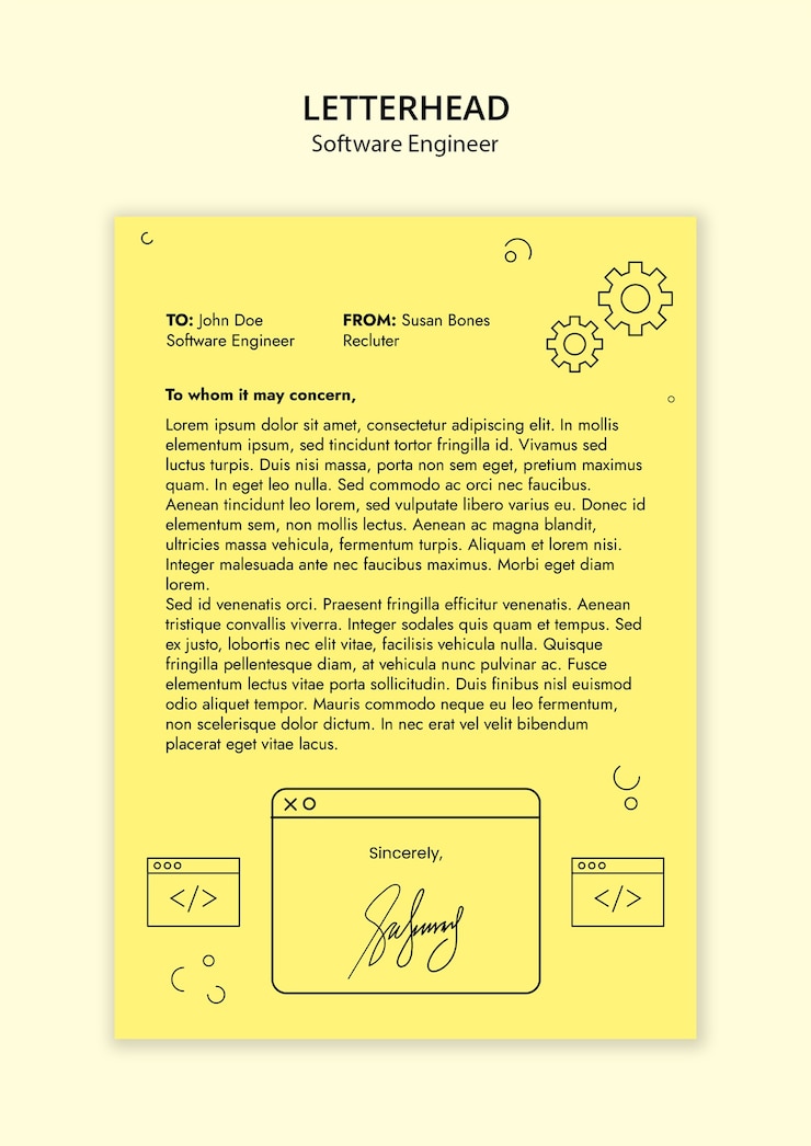 Free PSD software engineer job template