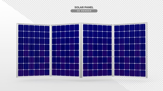 3Dリアルレンダリングの太陽光発電ボード