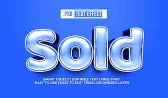 Free PSD sold text style effect