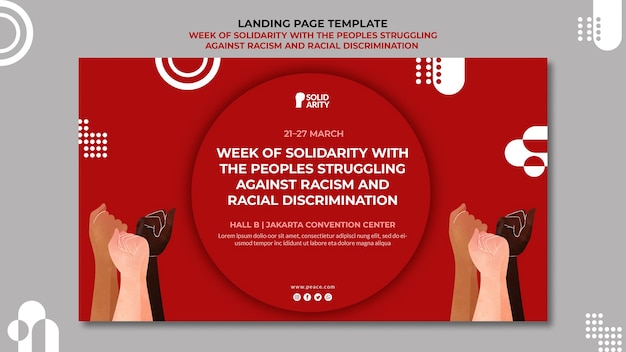 Solidarity for people struggling with racism landing page
