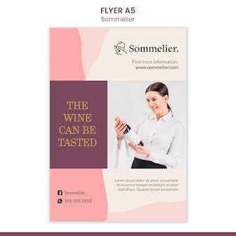 Sommelier ad template flyer