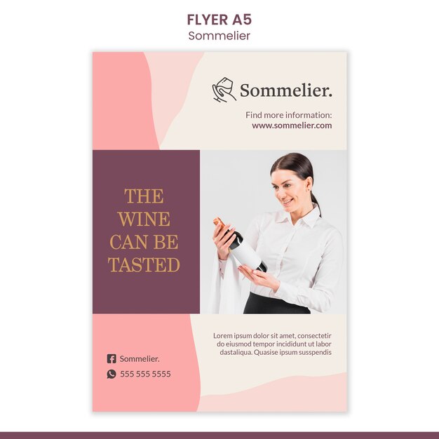 sommelier ad template flyer