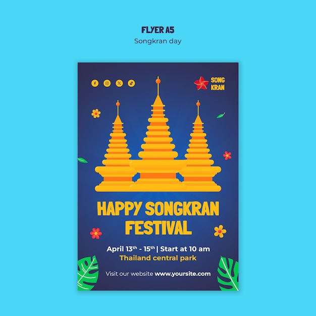 Songkran  template design