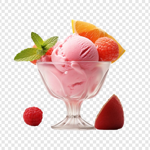 Free PSD sorbet isolated on transparent background