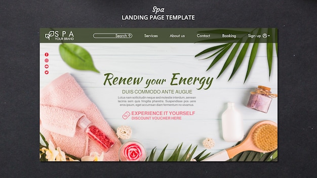 Spa concept landing page template