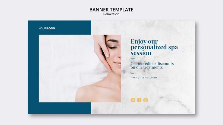 Free PSD spa treatment banner template