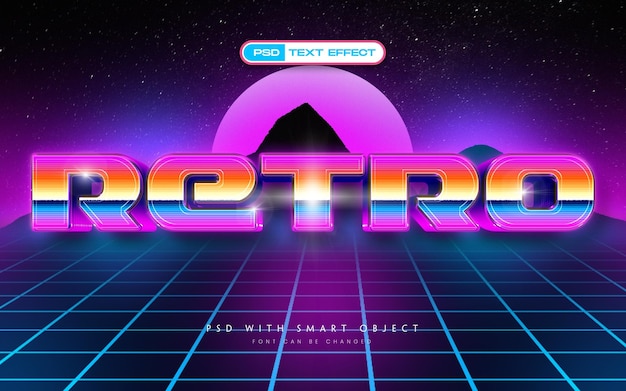 Space Retro 3D Style Text Effect