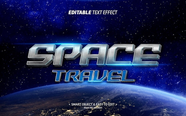 Space travel text effect