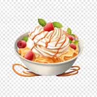 Free PSD spaghettieis ice cream isolated on transparent background