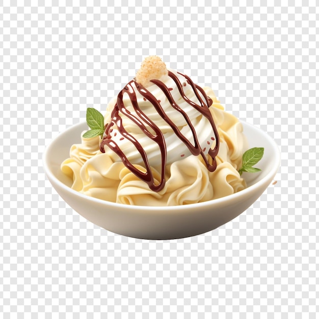 Free PSD spaghettieis ice cream isolated on transparent background