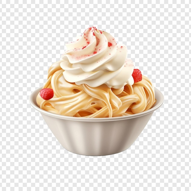 Free PSD spaghettieis ice cream isolated on transparent background