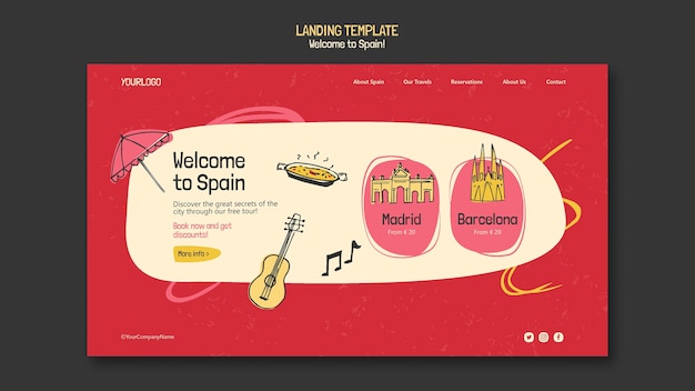 Spain culture landing page template