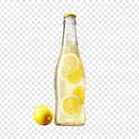 Бесплатный PSD Бутылка игристого лимонада изолирована на прозрачном фоне