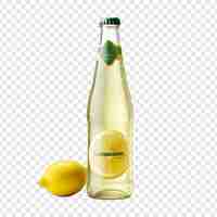 Free PSD sparkling lemonade bottle isolated on transparent background