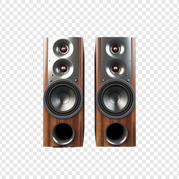 Speakers isolated on transparent background