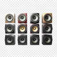 Free PSD speakers isolated on transparent background