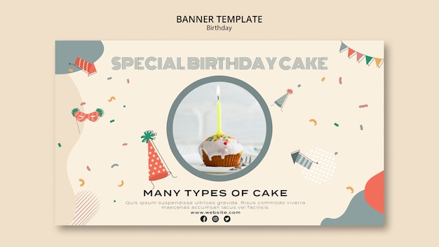 Special birthday banner template