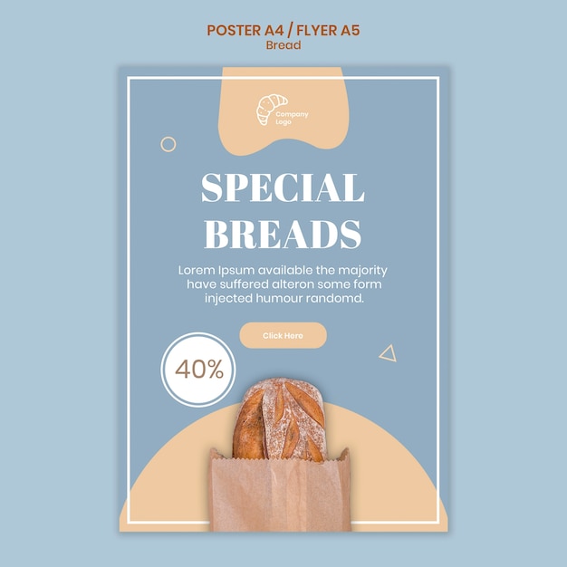 Free PSD special bread poster template