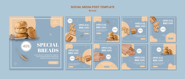 Free PSD special bread social media posts template