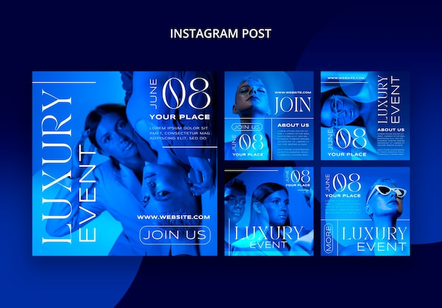 Modello di post di instagram per eventi speciali