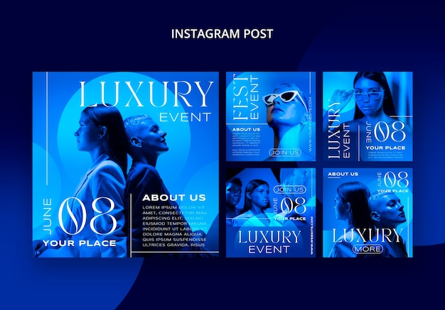 Free PSD special event  instagram posts template