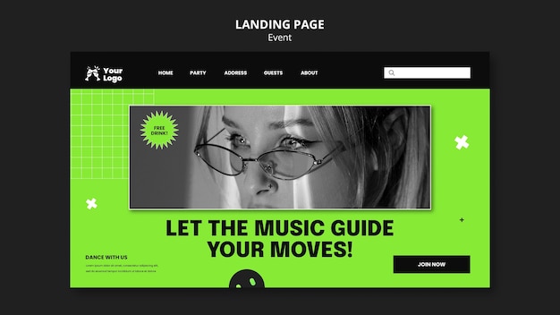 Special event landing page template